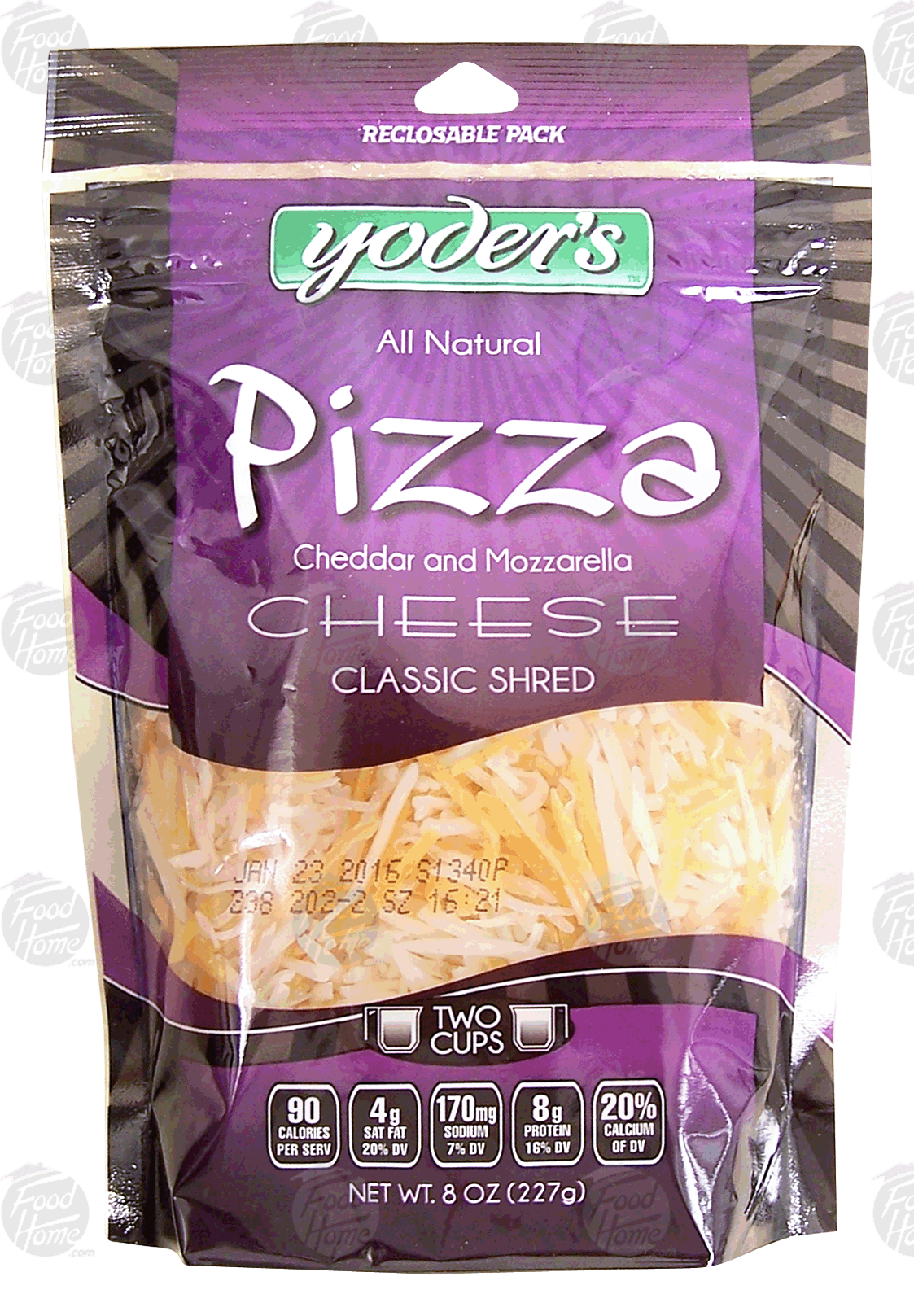 Yoder's  pizza; all natural, cheddar and mozzarella cheese, classic shred Full-Size Picture